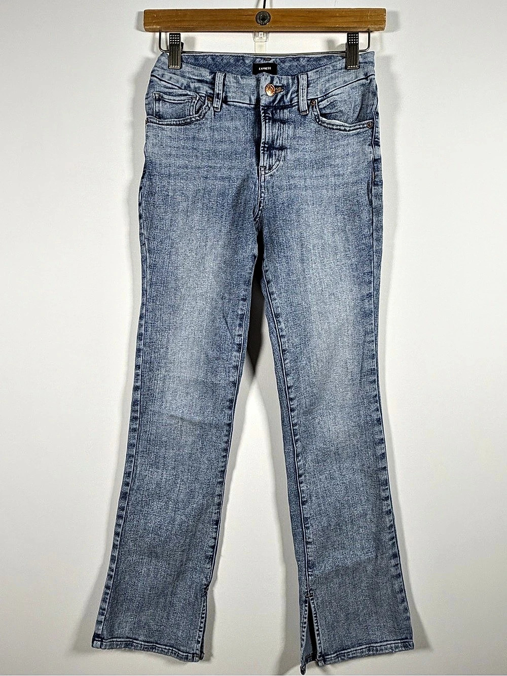 Express Skyscrape Mid Rise Ultra Hyper Stretch Bootcut Jeans Size Small